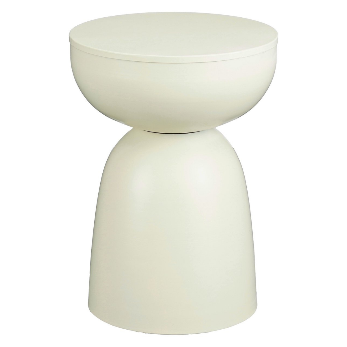 Elliot Bijzettafel - H45 X Ø32 Cm - Ijzer - Off-White