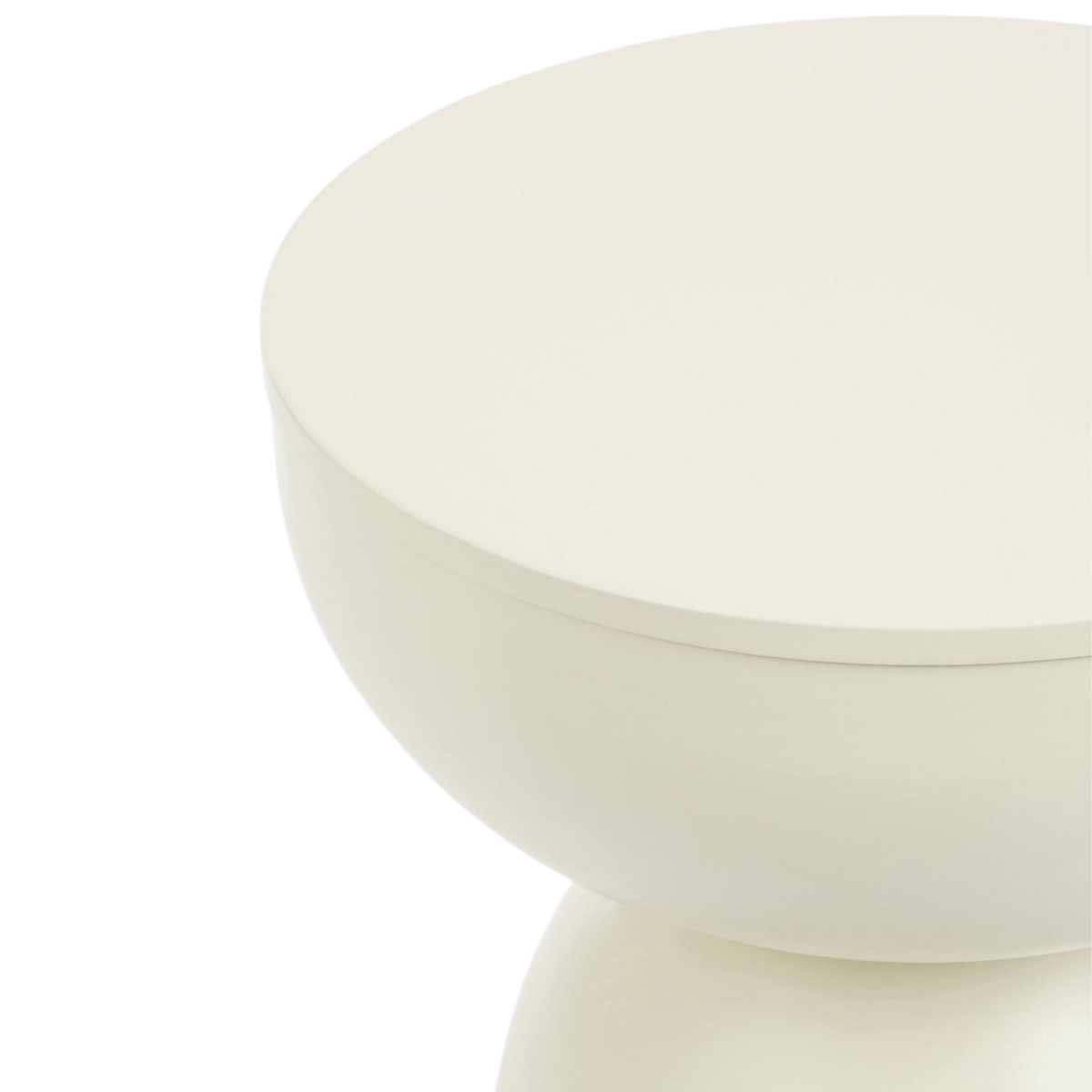 Elliot Bijzettafel - H45 X Ø32 Cm - Ijzer - Off-White