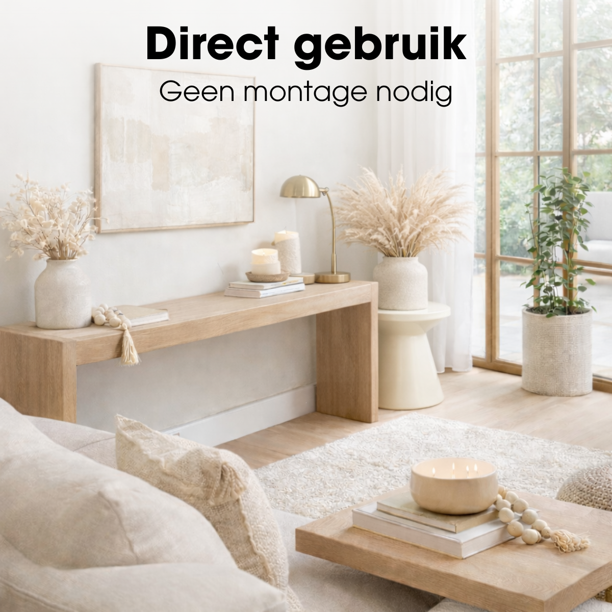 Jim Bijzettafel - H45 X Ø31 Cm - Ijzer - Off-White