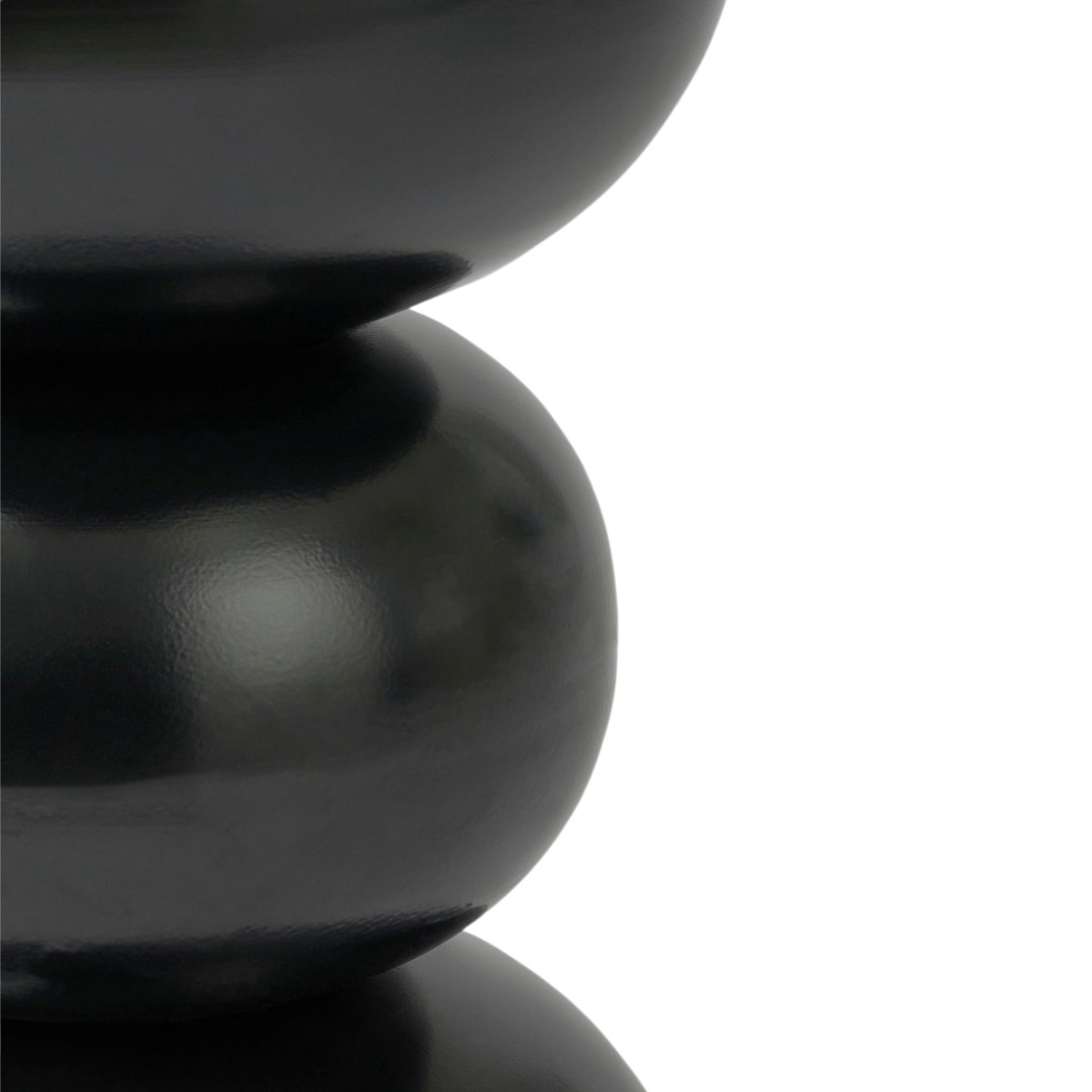 Luna Bijzettafel - H46 X Ø32 Cm - Ijzer - Zwart