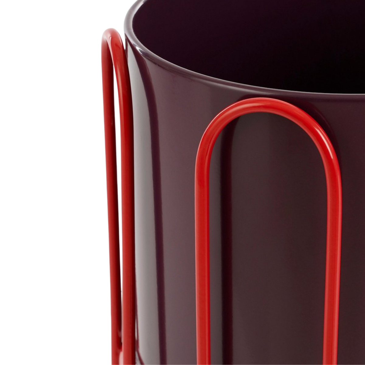 Dione Pot Round D. Red Set Of 2 - H35Xd25,5Cm