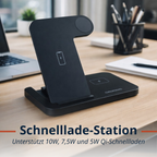 GRUNDIG 3-IN-1 DRAADLOOS OPLAADSTATION QI - SMARTPHONE/SMARTWATCH/OORTJES - Tuincentrum Lopik