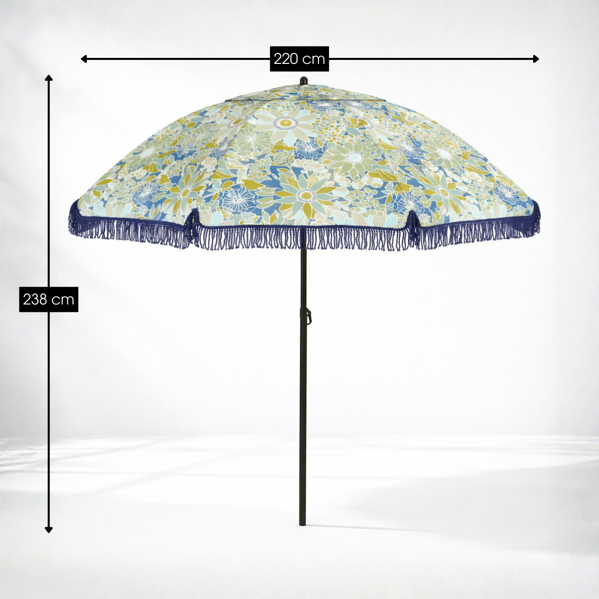 Parasol Flower Blue - H238Xd220Cm