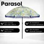 Parasol Flower Blue - H238Xd220Cm