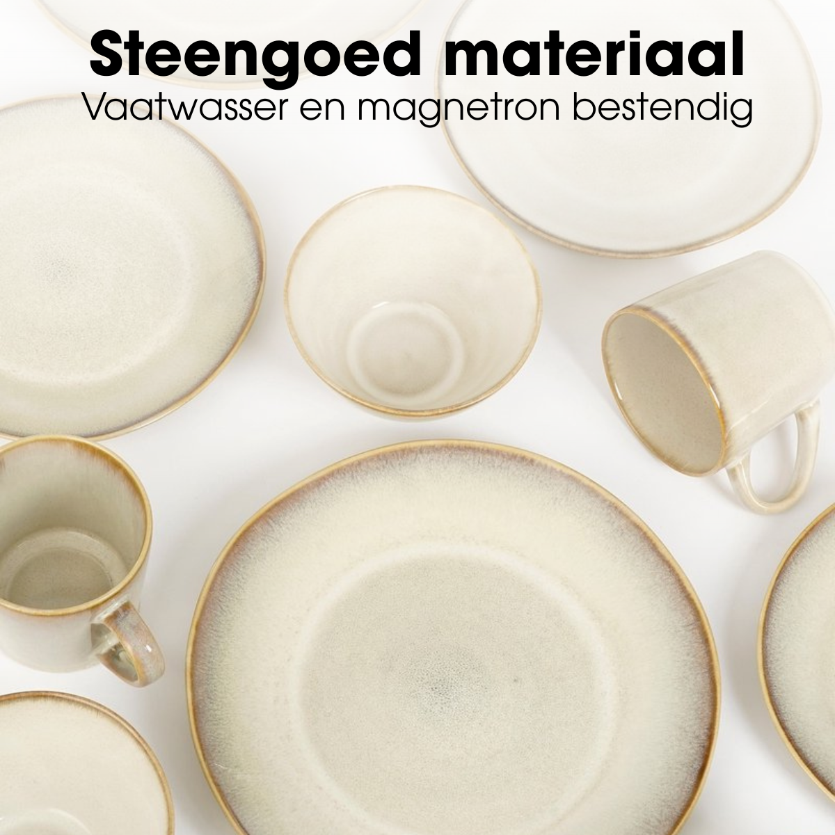 Racco Serviesset 4 Personen - Steengoed - Beige