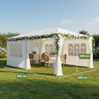 Kinzo Partytent - 6 Zijwanden - 3 X 6 M - Wit