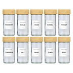 Spice Jar With Bamboo Lid 12Pc