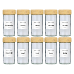 Spice Jar With Bamboo Lid 12Pc