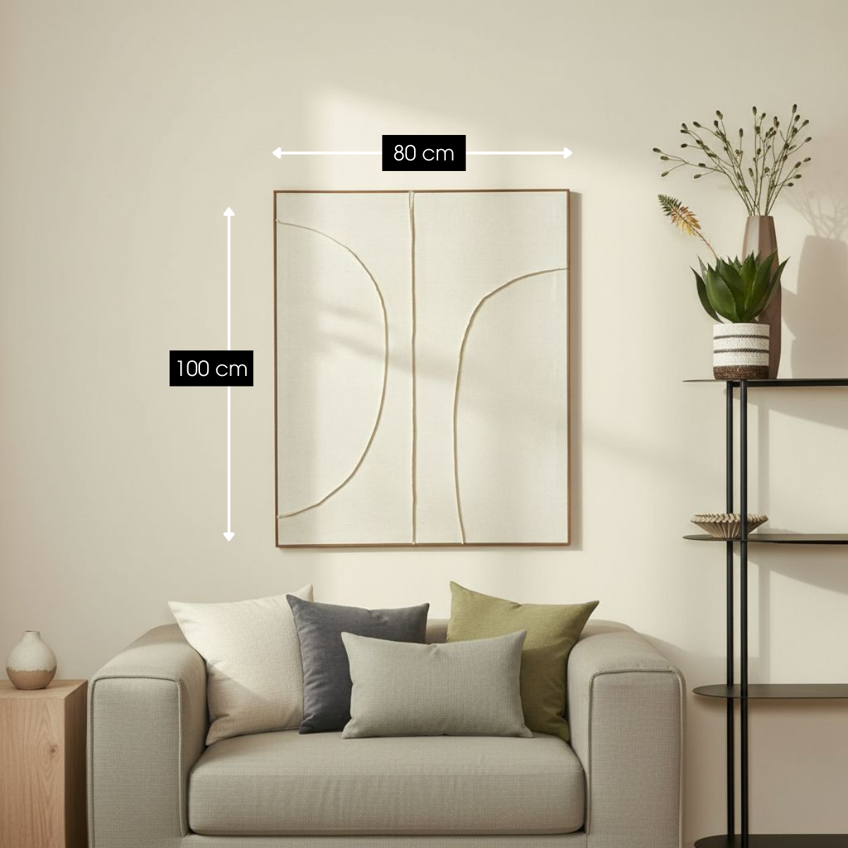 Wanddecoratie Beige Fsc 100%