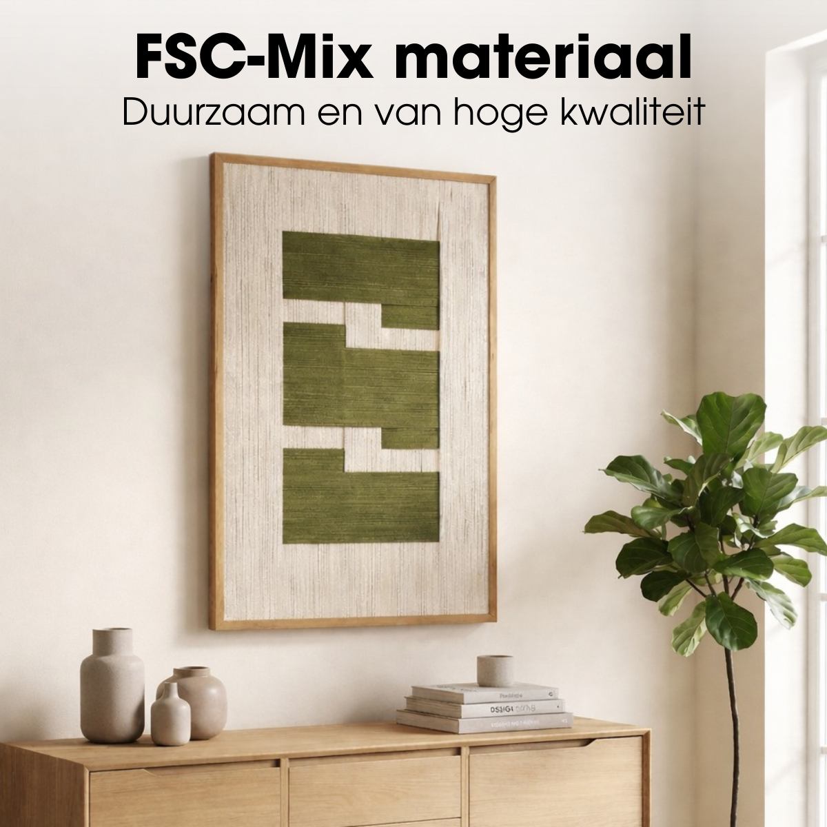 Wanddecoratie Groen Fsc 100%