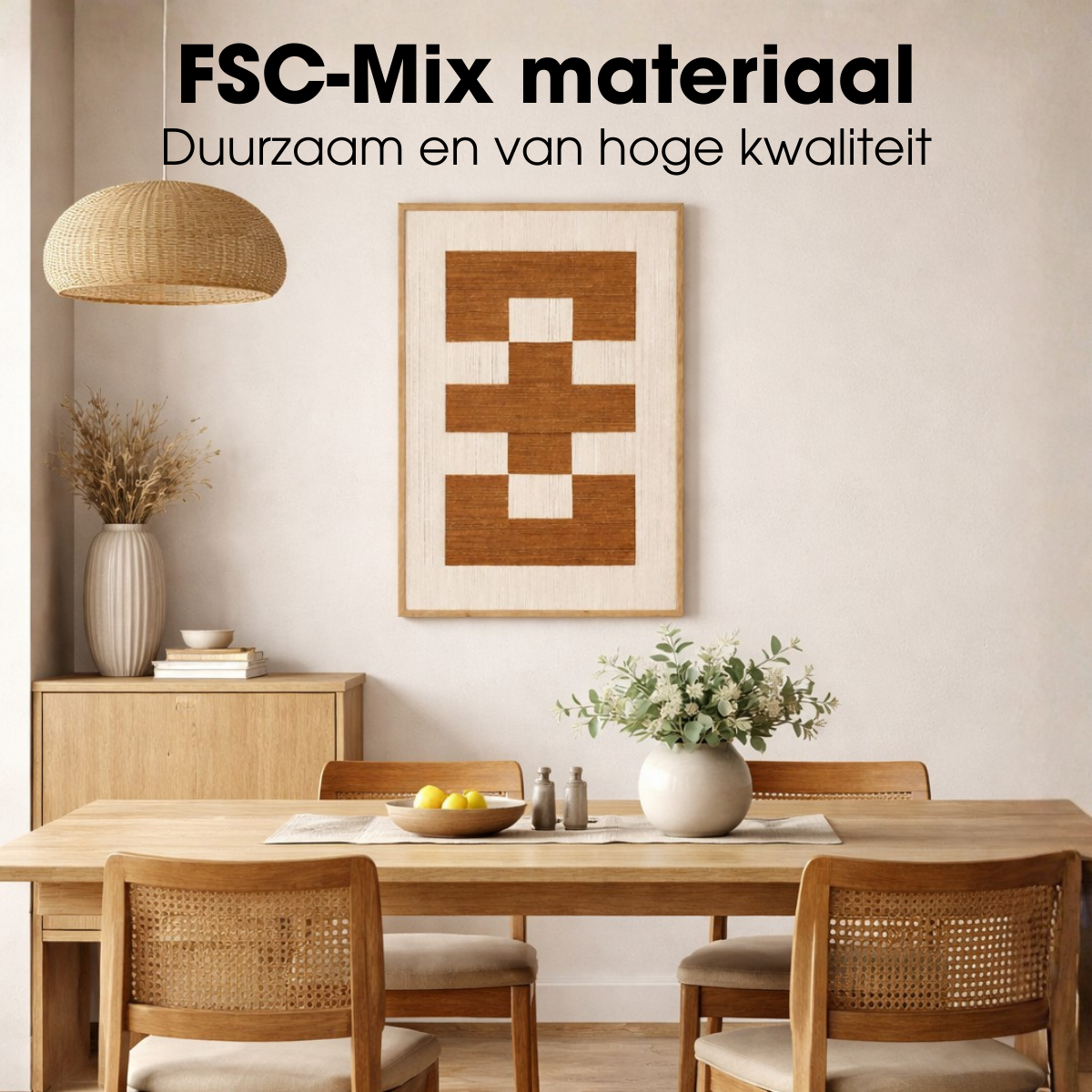 Wanddecoratie Bruin Fsc 100%