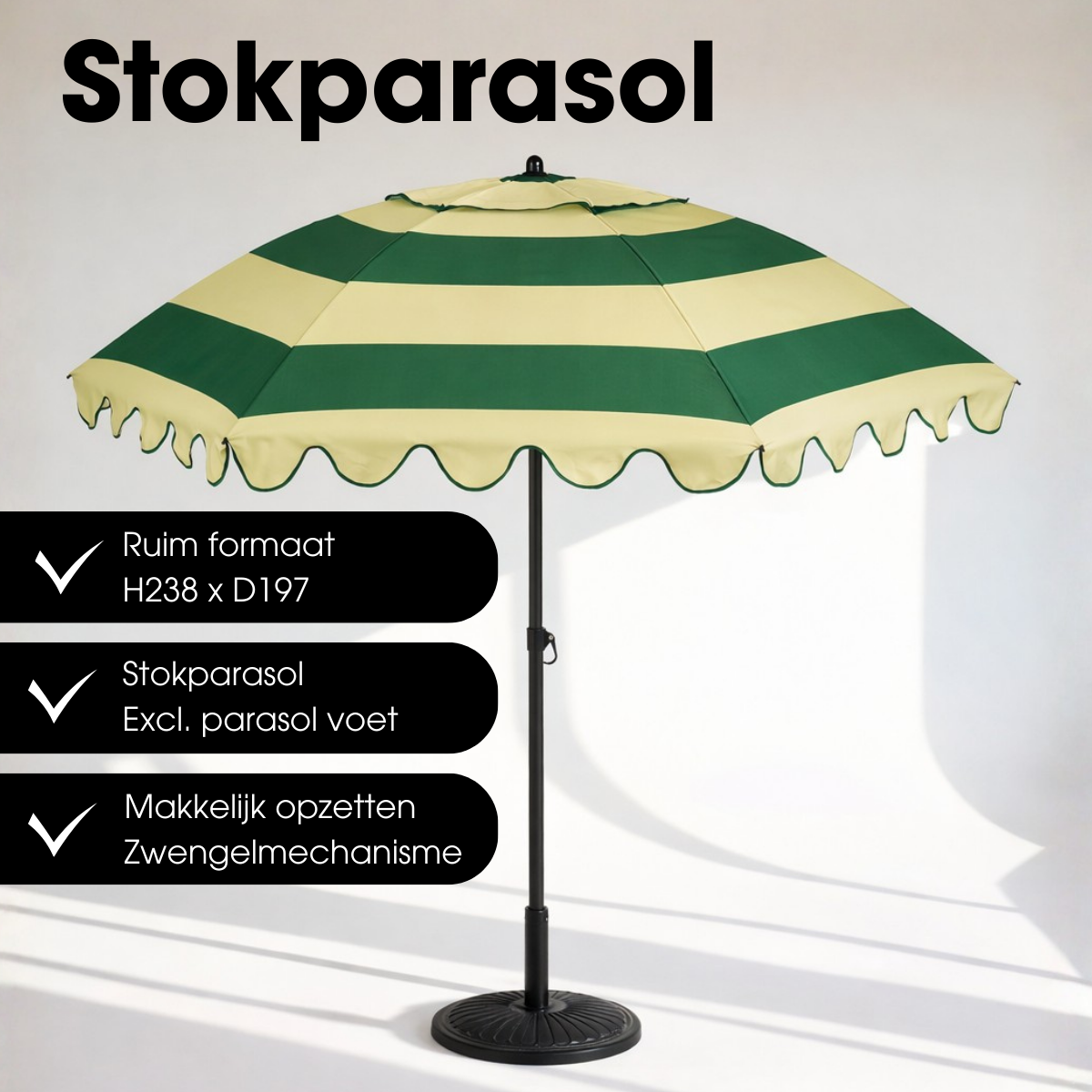 Parasol Strepen Groen