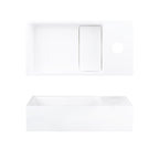 Solid Fontein - Solid Surface Wit - 36 X 18.5 X 9 Cm