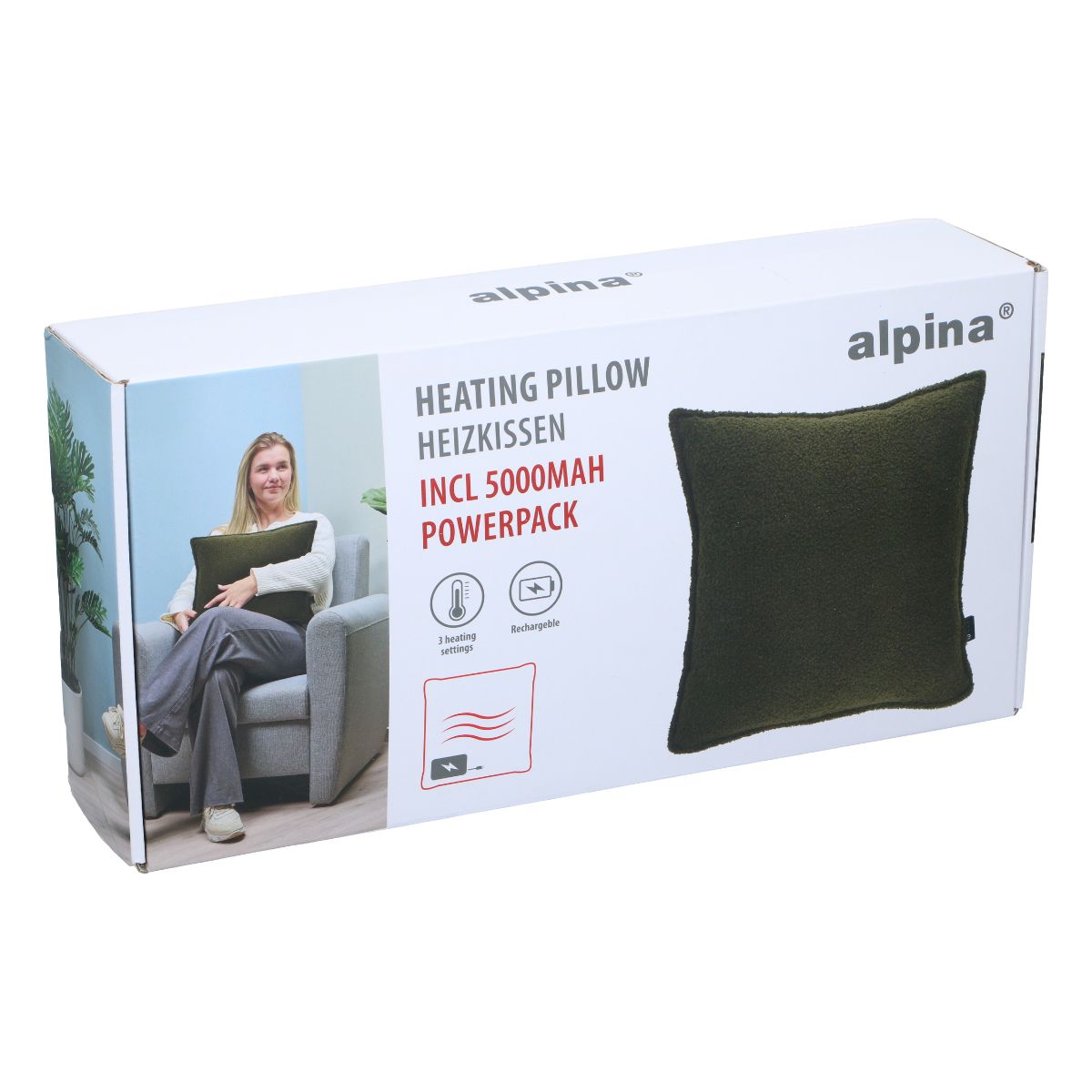Heating Pillow Teddy Green