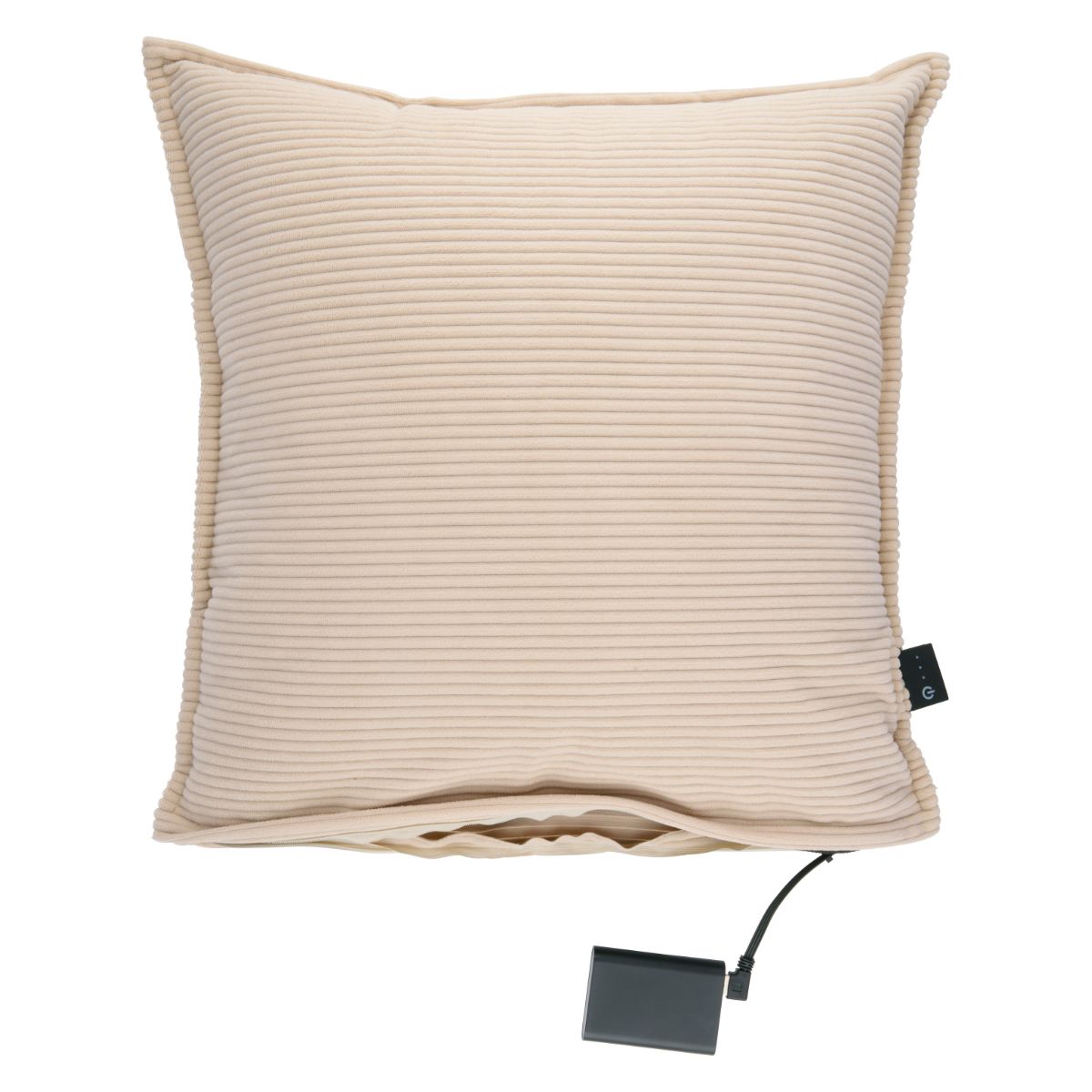 Heating Pillow Beige Rib