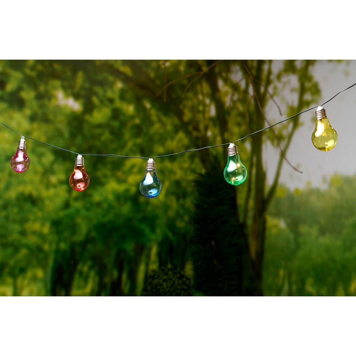 Solar Bulb Chain 10Led Colored