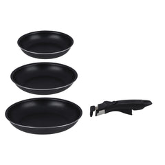 Frying Pan 3Pc Pressed With Detachable Handle Ø20/24/28