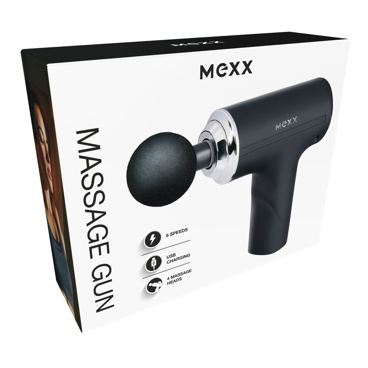 Massage Gun 4 Heads Rechargeab