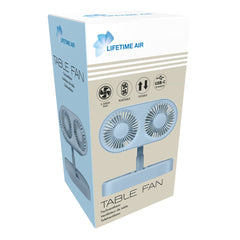 Fan Table Usb 1200Mah Blue