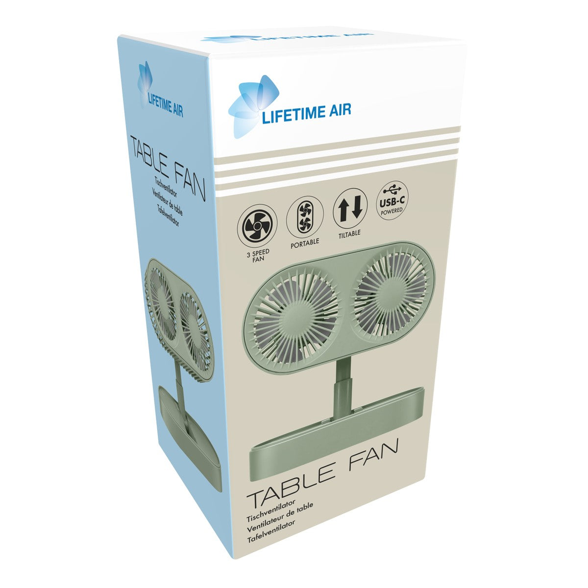 Fan Table Usb 1200Mah Green