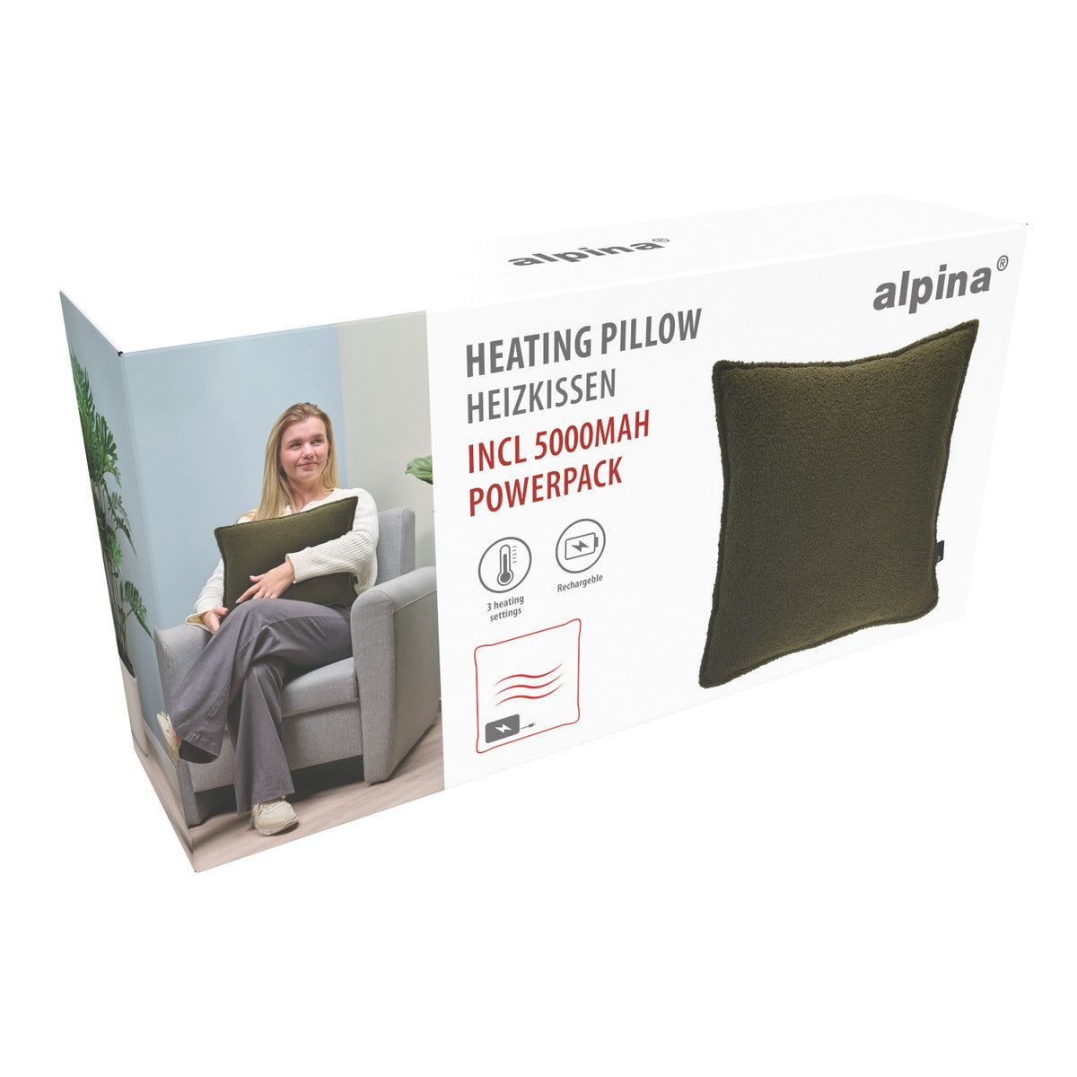 Heating Pillow Teddy Green