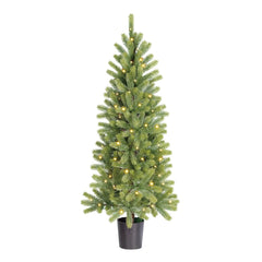 Nagoya Artificial Christmas Tree With Led Lights And Timer Function - H120 X Ø60 Cm - Green