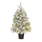 Nagoya Potted Artificial Christmas Tree With Led Lights And Timer Function - Ø55 Cm - Green