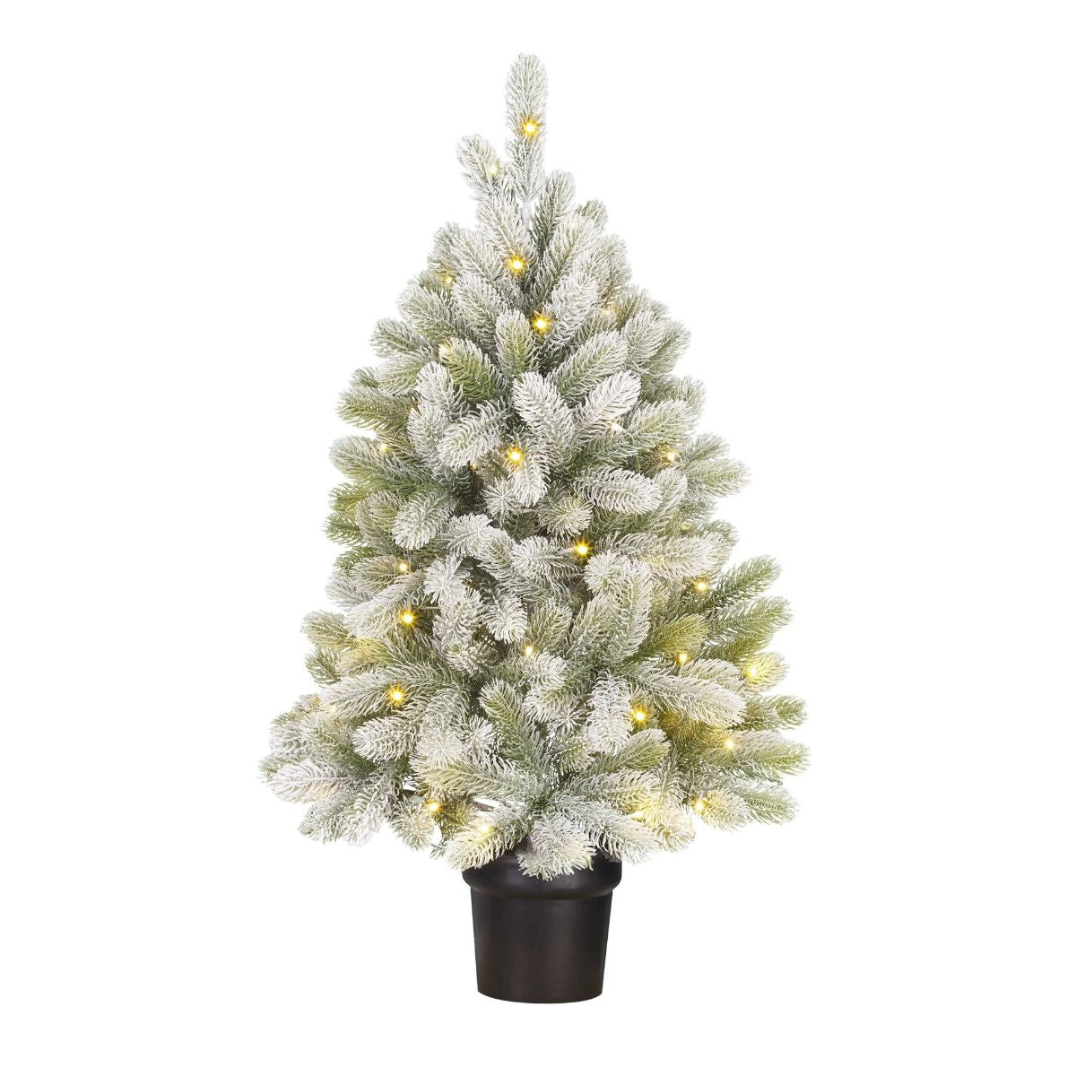 Nagoya Potted Artificial Christmas Tree With Led Lights And Timer Function - Ø55 Cm - Green