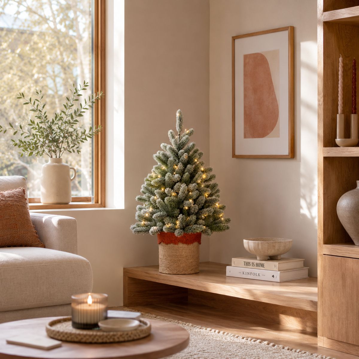 Nagoya Potted Artificial Christmas Tree With Led Lights And Timer Function - Ø55 Cm - Green