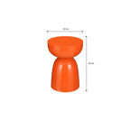 Elliot Bijzettafel- H45 X Ø32 Cm - Ijzer - Oranje