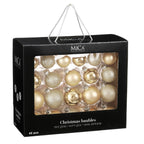 Christmas Baubles Set - 42 Pieces - Ø7 Cm - Champagne