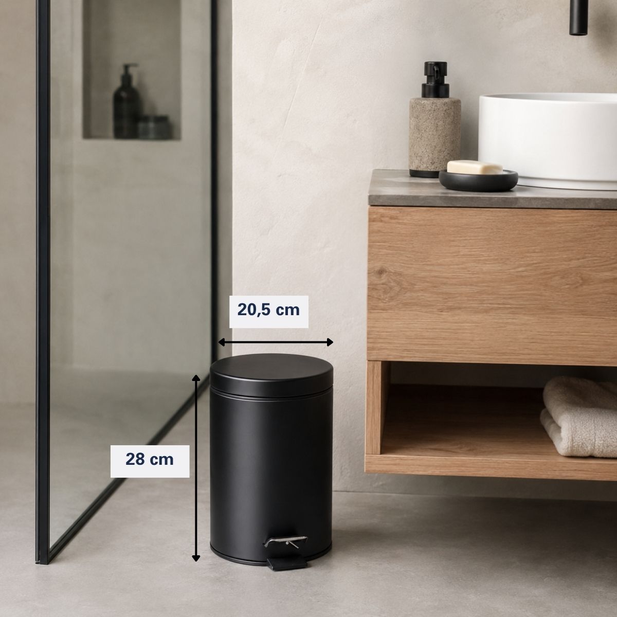 Pedal Bin 5L Powder Coated