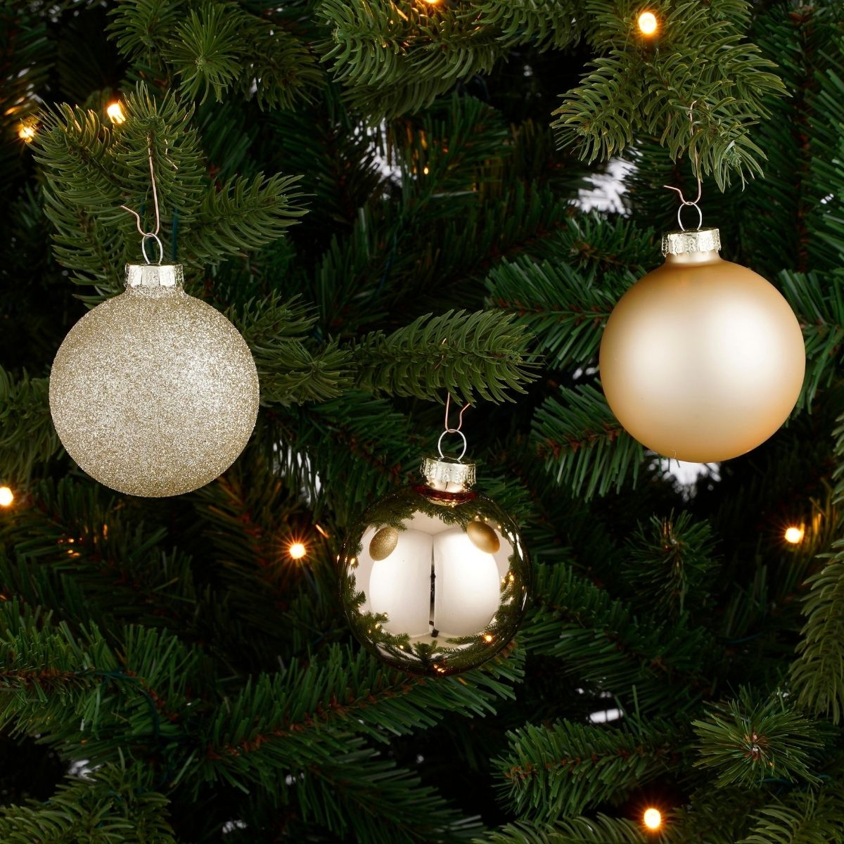 Christmas Baubles Set - 42 Pieces - Ø7 Cm - Champagne