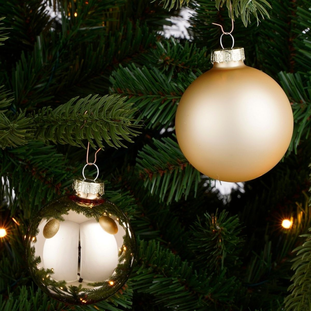 Christmas Baubles Set - 42 Pieces - Ø7 Cm - Champagne
