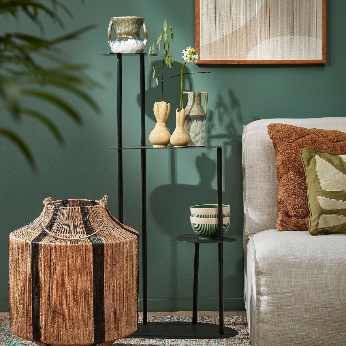 Fonda Plant Stand Black - L47,5Xw27Xh100Cm