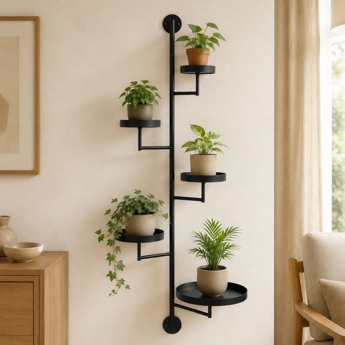 Perry Wallrack Black - L36Xw30Xh120Cm