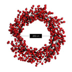 Christmas Wreath With Berries - Ø50 Cm - Foam - Red