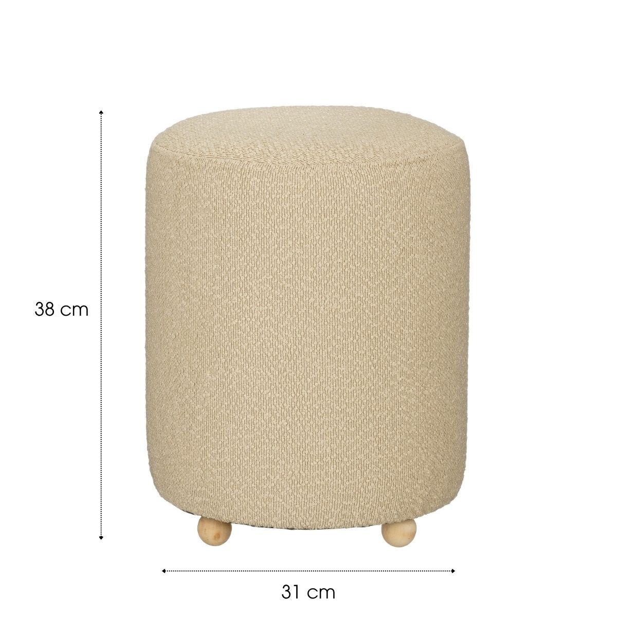 Yves Kruk Beige Fsc 100% - H38Xd31Cm