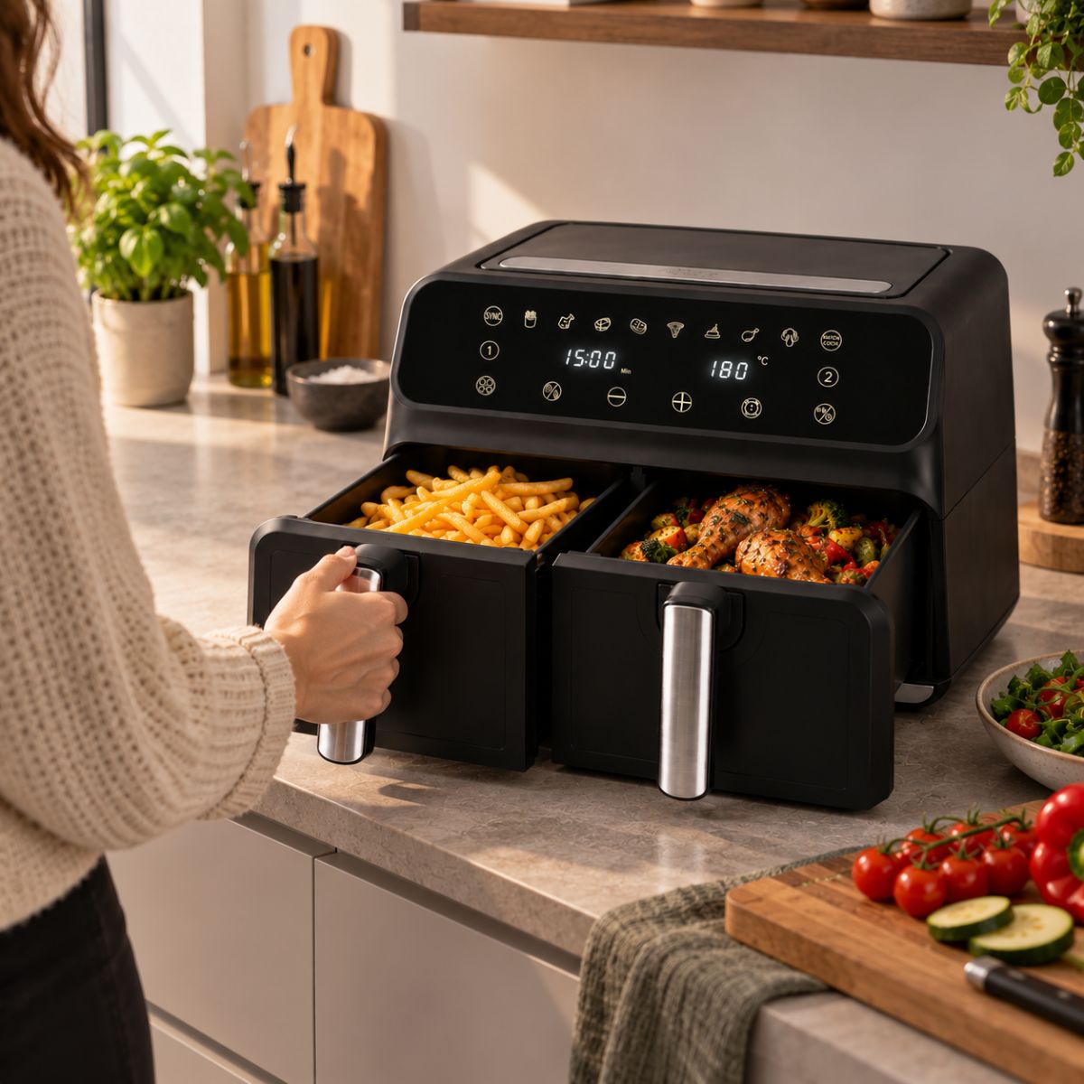 Double Airfryer 8L 230V 1700W