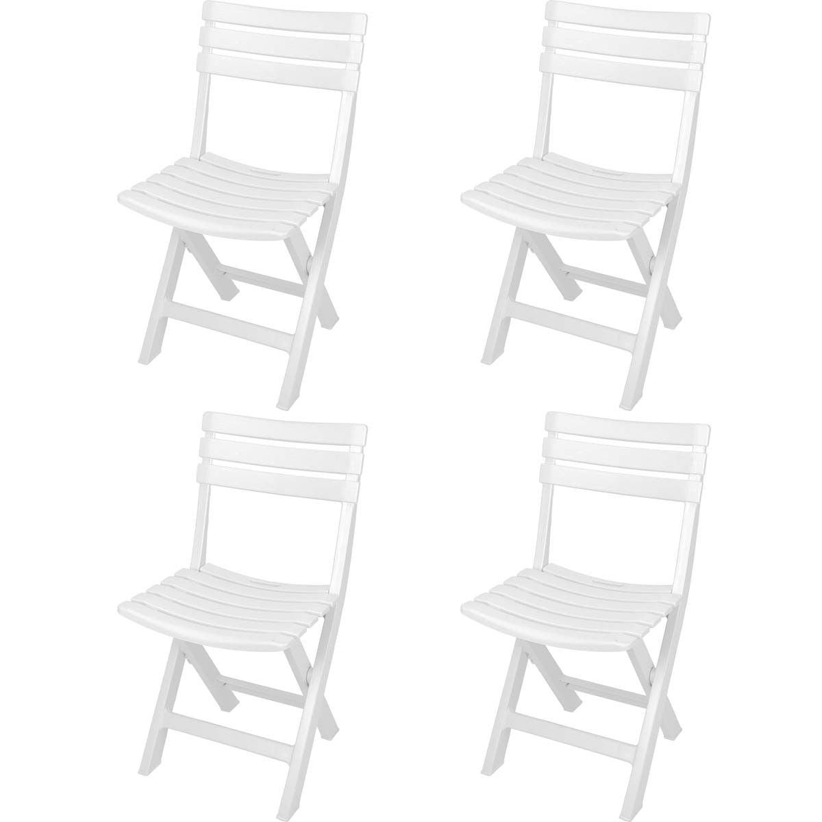 Progarden - 4 Tuinstoelen Komodo - Wit