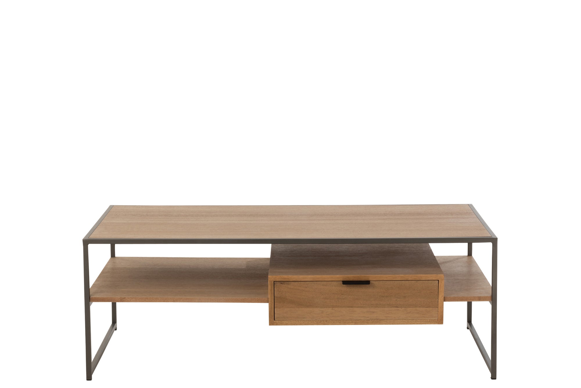 J-LINE TV-MEUBEL 1 LADE HOUT/METAAL NATUREL - Tuincentrum Lopik