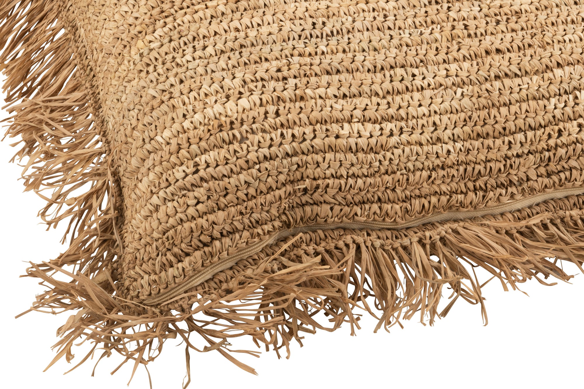 Kussen Vierkant Raffia Natuurlijk Groot - Tuincentrum Lopik