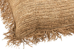 Kussen Vierkant Raffia Natuurlijk Groot - Tuincentrum Lopik