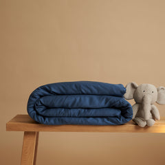 Coco & Cici - Tencel Sateen Dekbedovertrek 100 x 135 cm - 1 Persoons Beddengoed - Kinderbeddengoed - Lyocell - Hypoallergeen & Extra Zacht - Blauw - Tuincentrum Lopik