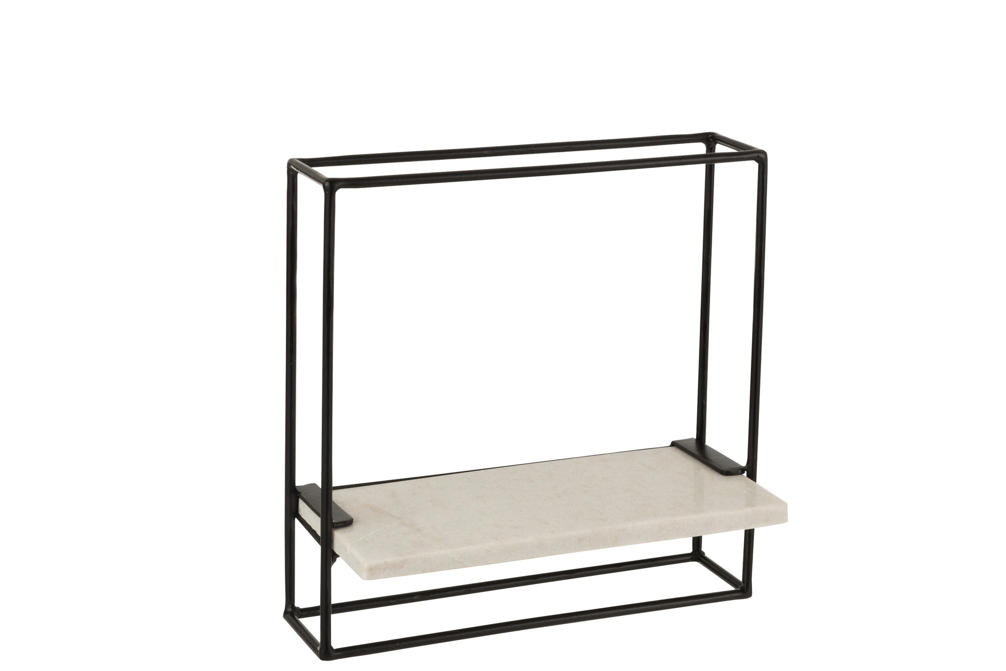 J-LINE WANDREK 1 PLANK IJZER/MARMER ZWART/WIT KLEIN - Tuincentrum Lopik