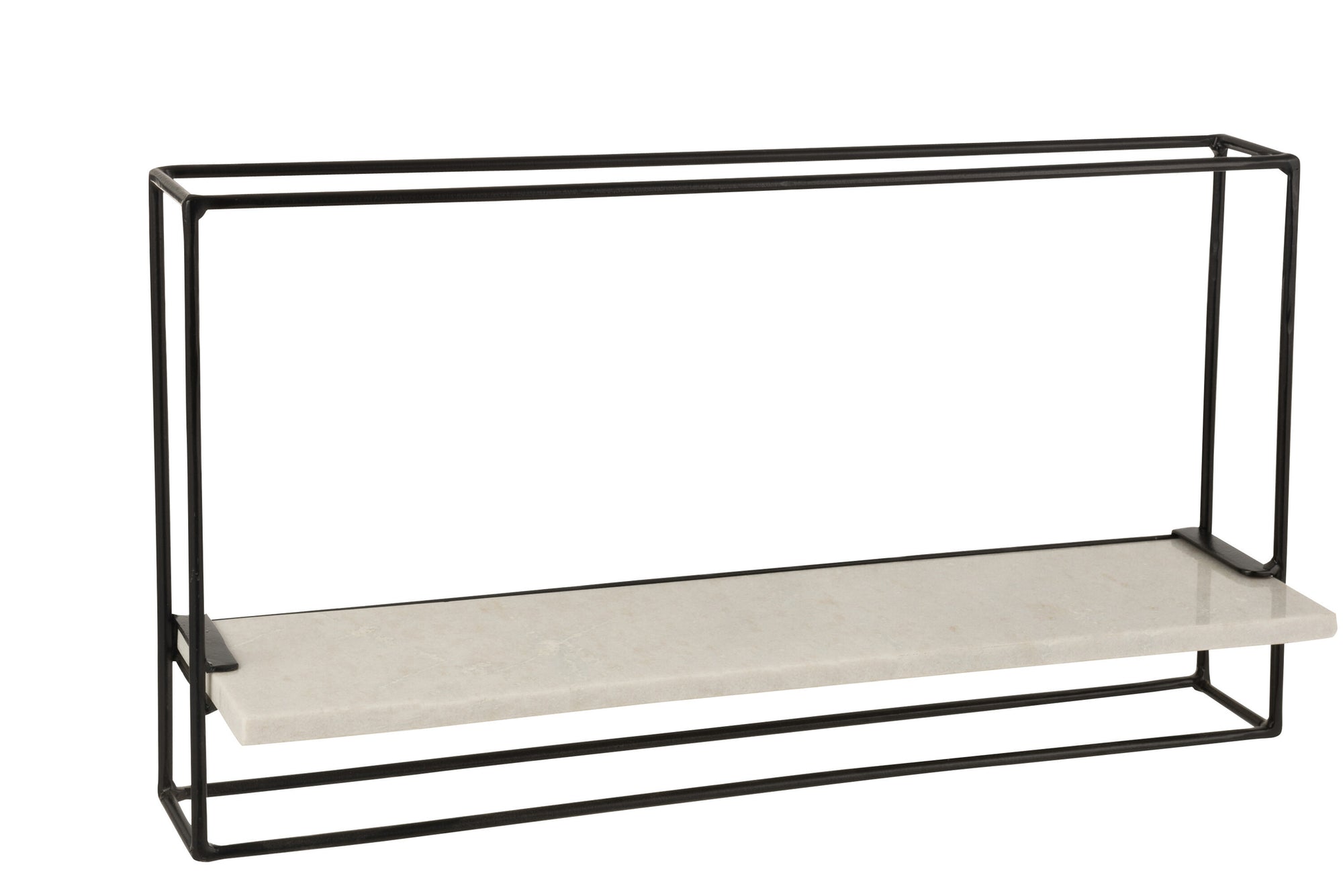 J-LINE WANDREK 1 PLANK IJZER/MARMER ZWART/WIT GROOT - Tuincentrum Lopik