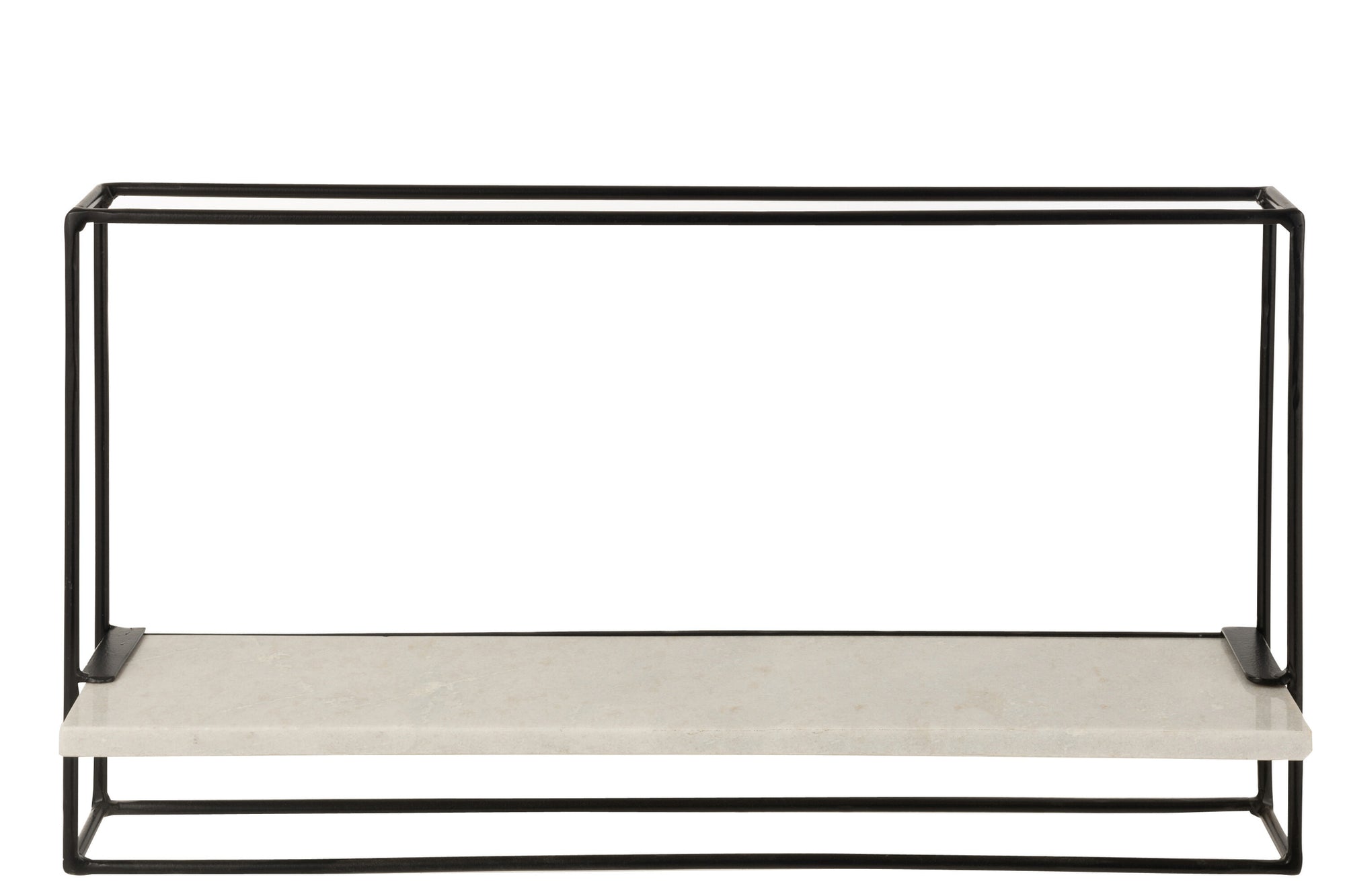 J-LINE WANDREK 1 PLANK IJZER/MARMER ZWART/WIT GROOT - Tuincentrum Lopik