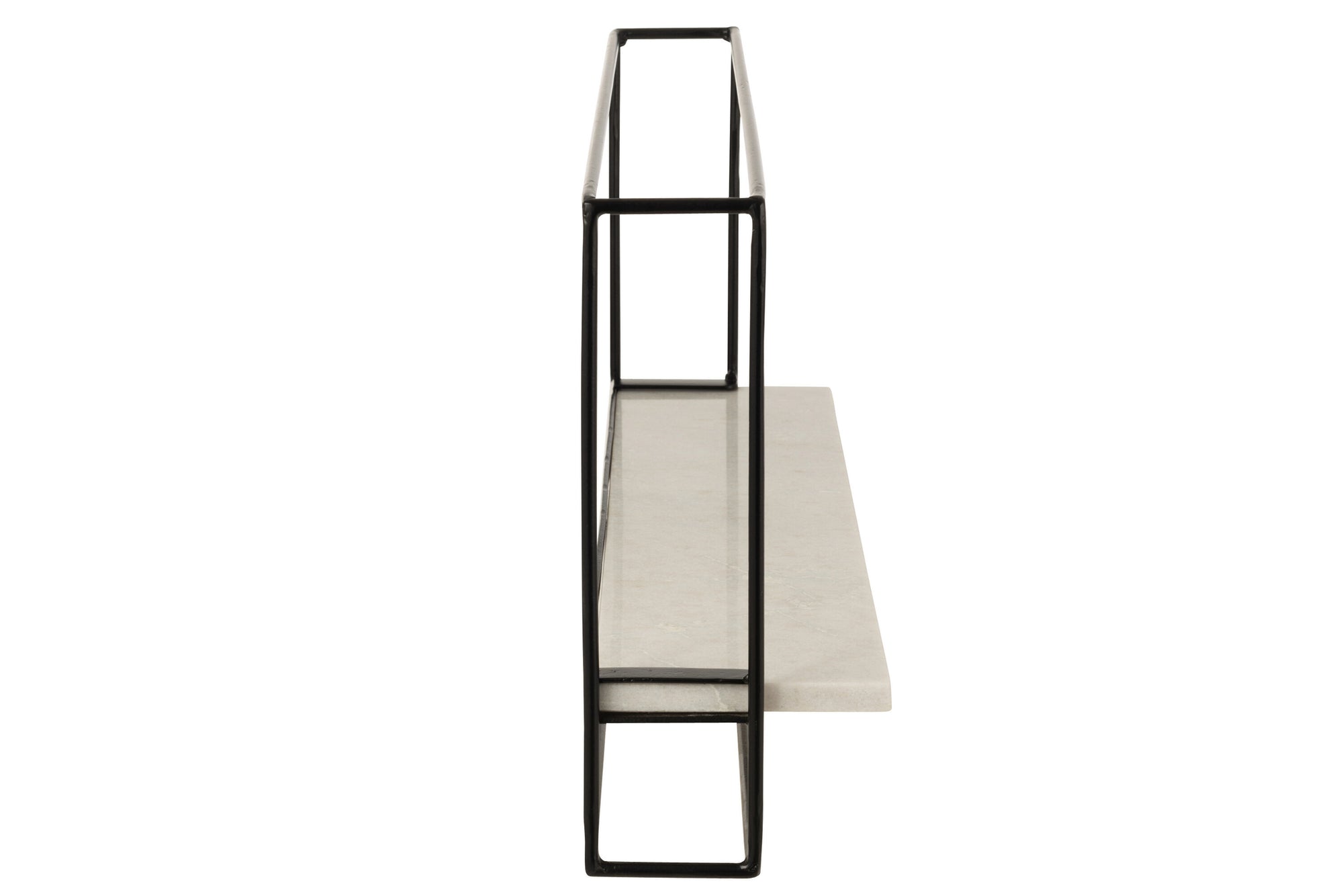 J-LINE WANDREK 1 PLANK IJZER/MARMER ZWART/WIT GROOT - Tuincentrum Lopik