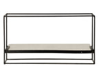 J-LINE WANDREK 1 PLANK IJZER/MARMER ZWART/WIT GROOT - Tuincentrum Lopik