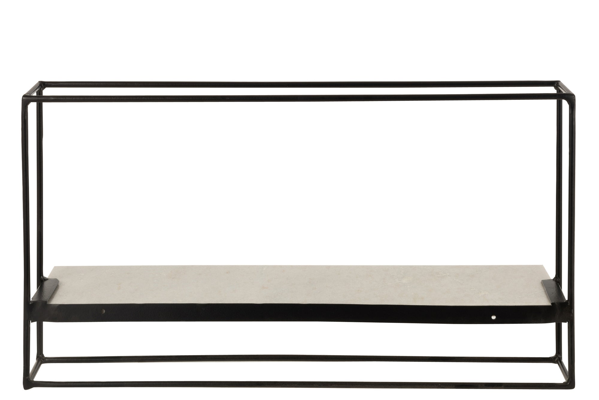 J-LINE WANDREK 1 PLANK IJZER/MARMER ZWART/WIT GROOT - Tuincentrum Lopik